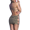 Chilirose Robe Léopard avec string